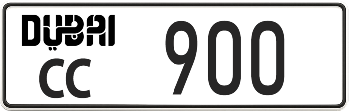 Illustration of a round number plate example (e.g., 200)